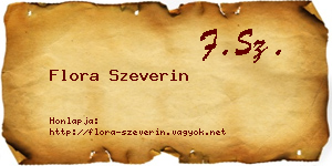 Flora Szeverin névjegykártya